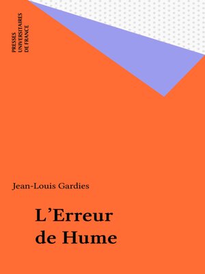 cover image of L'Erreur de Hume